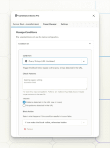 Change visibility of WordPress blocks with Query Strings - Conditional ...