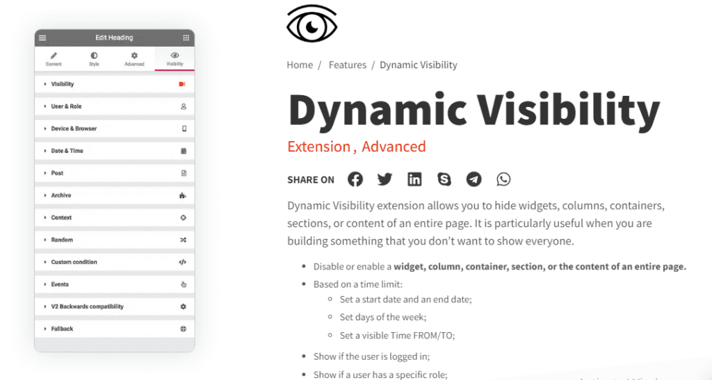 The Best Dynamic Visibility Plugins for Elementor - Conditional Blocks