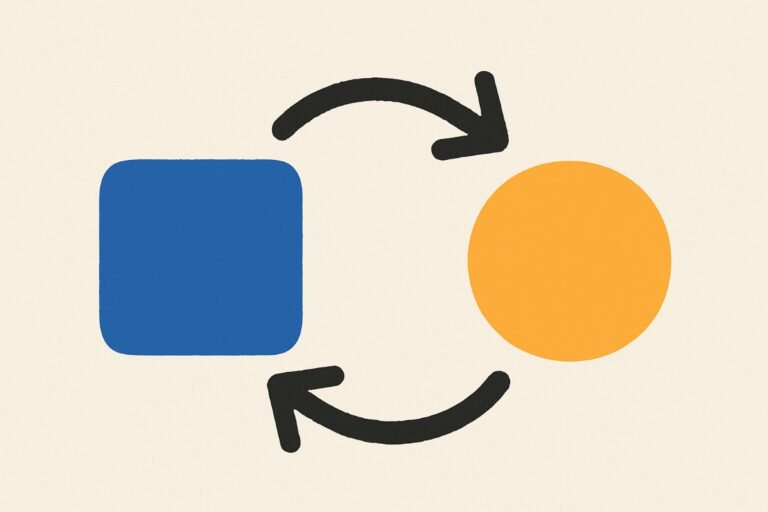 Shapes Swapping Illustration